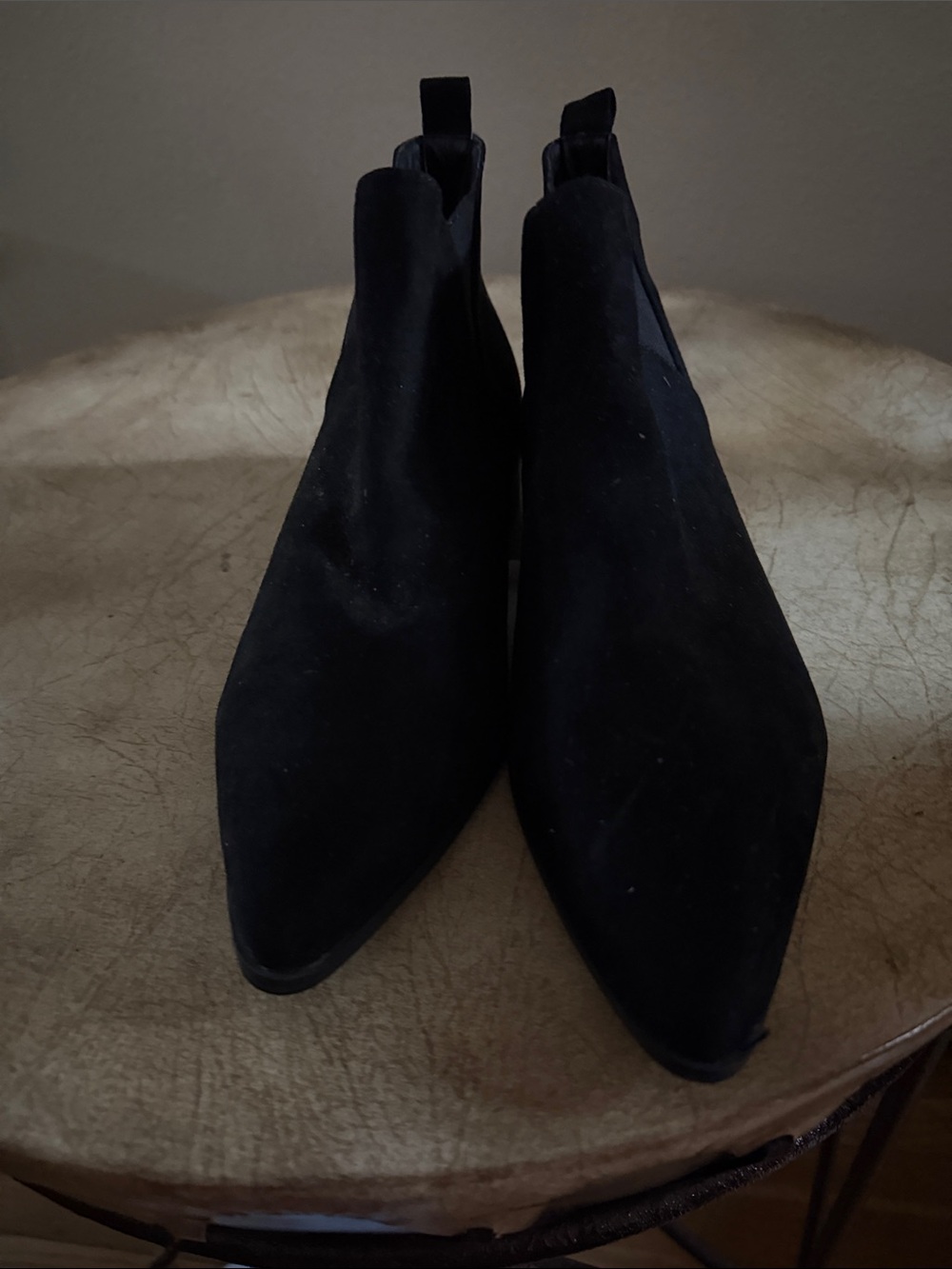 Forever 21 Black Pointed Chelsea Ankle Booties